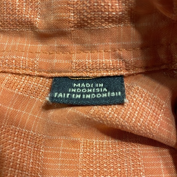 Royal Robbins Men’s Pumpkin Orange Plaid Button up Shirt Relaxed Fit Size Large - Picture 6 of 10